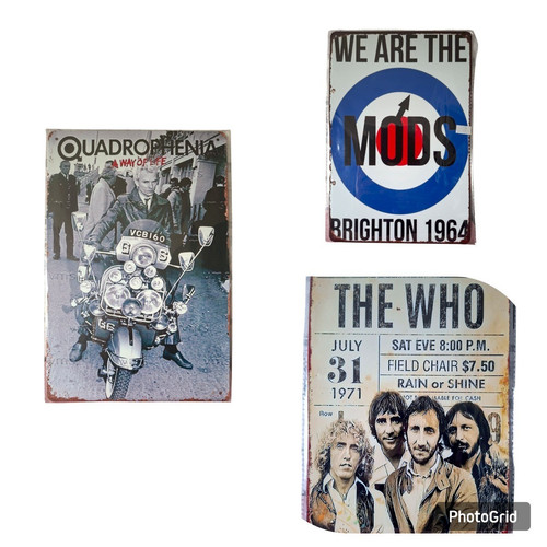 Mod themed metal signs - mod,
