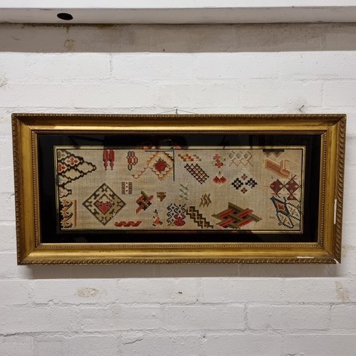 Antique 19thc woolwork - 19thc, sampler