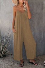 Ladies Strappy Loose Jumpsuits Playsuit Overalls Baggy Dungarees Pants PLUS SIZE