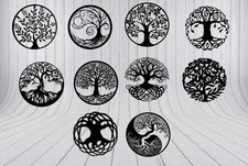 DXF-CDR of PLASMA LASER & ROUTER Cut -CNC BEST ALL 10 PANEL TREE OF LIFE