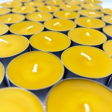 BeeLushCo Pack of 18 Pure Organic Beeswax Tea Lights Candles