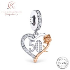 50th Birthday Charm Genuine