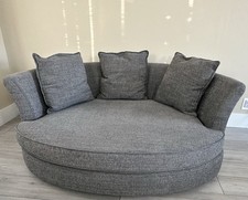 Grey Sofa Set Cuddle Chair +