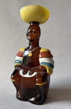 Kitsch Vintage 60s 70s Trinidad Bongo Limbo Drum Lady Angostura Bitters Bottle