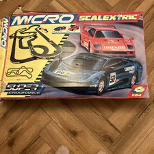 Micro Scalextric G090 Super Endurance Complete with 2 Cars & Box Ferrari 