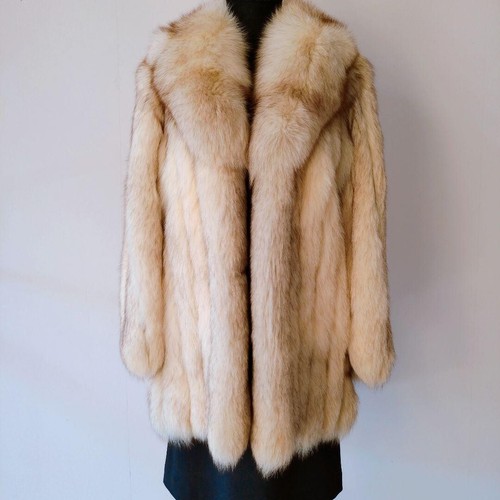 Blue fox real fur - blue, women's