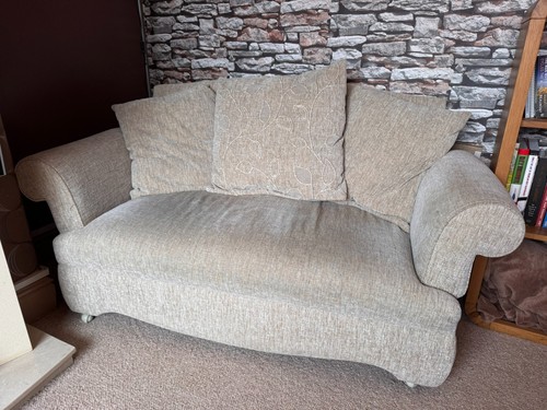 Hsl beige drop arm sofa - hsl,