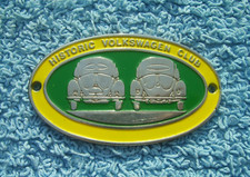 Classic HISTORIC VOLKSWAGEN CLUB GB CAR BADGE~VW BEETLE/BULLI/CAMPER VAN/KARMANN