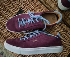 LUKE PALM men's claret/blue trainers/lace up shoes UK7 worn once Aston Villa