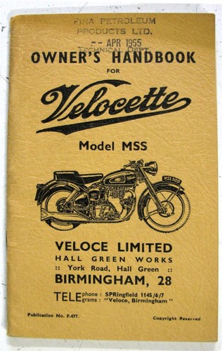 Velocette model mss - model,