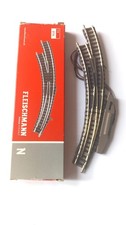 FLEISCHMANN  9174 N GAUGE  LEFT CURVE TURNOUT POINT SWITCH TRACK  WITH MOTOR
