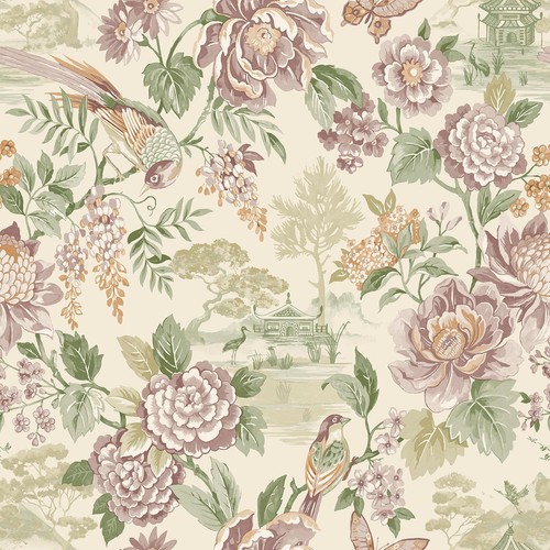 Oriental floral bird garden - oriental,