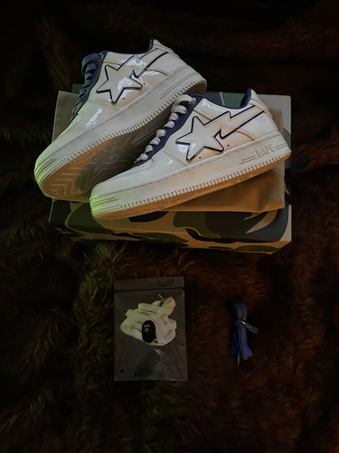 Bapesta patent navy - bapesta, navy/white