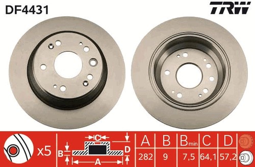 Trw df4431 brake disc - trw, for