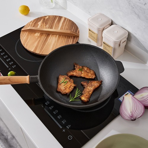 31cm cast iron wok with - iron,