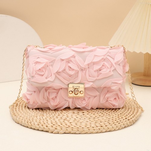 Hand bag pink embossed 3d - hand,