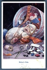 Vintage Bonzo postcard puppy