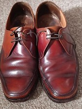 David Scott Sandringham Brown Leather Lace Up Shoes Size UK  7.5