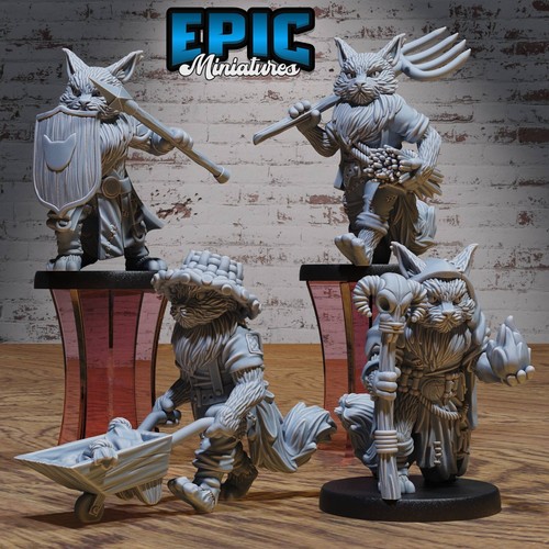 Cat tribe villagers d - villagers, d&d