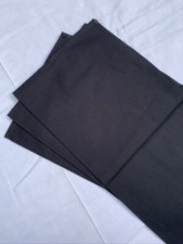 Large Black Napkins - 22" x 22" - cotton - pack of 4