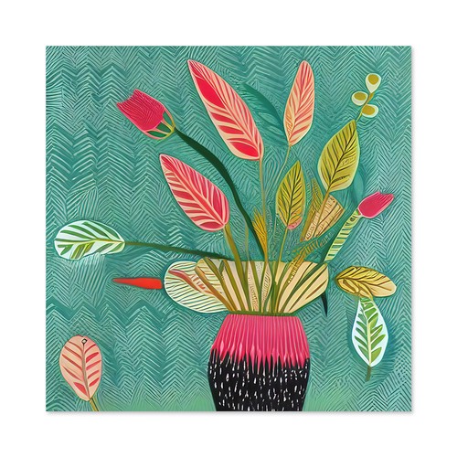 Triostar plant pot - green, red