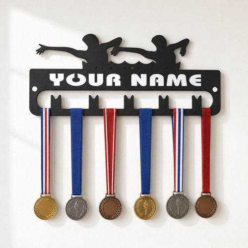 Custom swim 5mm acrylic medal - 5mm,