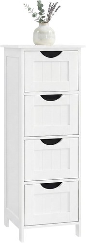 Multi function white drawer - white, 4-drawer