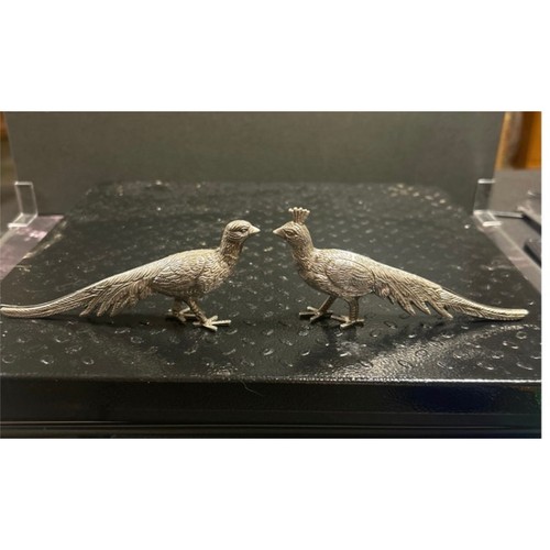 Peafowl silver plated pewter - peafowl,