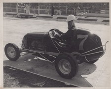 Vintage midget race car driver