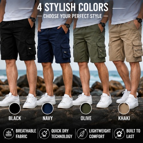 Mens cargo shorts combat multi - shorts,