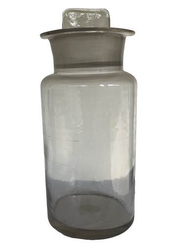 Antique apothecary glass jar - apothecary,
