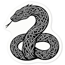 'Celtic Snake' Clear Sticker