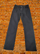LEVIS 501 BLACK JEANS W27 L30 ORIGINAL STRAIGHT PREMIUM VINTAGE BIG E MENS 27X30
