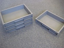 10 Grey Plastic Storage