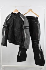 Triumph Motorcycle Men's Padded Jacket Size L & Trousers Size 32/42 Grey Colour
