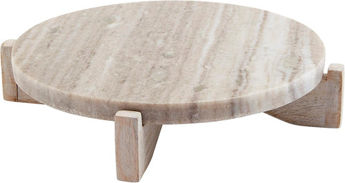 Marble wood pedestal x - marble,