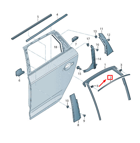 Audi rear right - rear, door