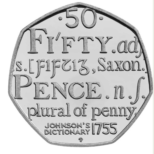 50p coin the - coin:, 250th