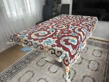Antique Vintage  Uzbek Embroidery Suzani Bed Cover Table Cloth Throw182x145cm 20