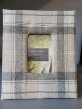 Tweed Wool Beige Checked  Free Standing Photo Frame FREE TRACKED DELIVERY 