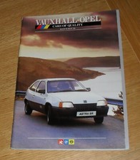 Vauxhall Brochure 1986 Opel Manta Monza Astra GTE Cavalier Convertible Nova SR