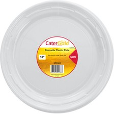 50 Reusable Plastic Plates  9"