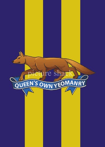 Queen own yeomanry cap badge - own,