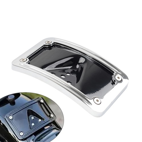 Curved laydown license plate - laydown,