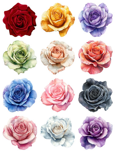 Edible roses mixed colours - edible,