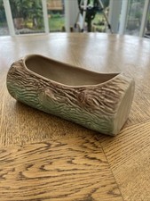 Vintage Hollow Log Planter By