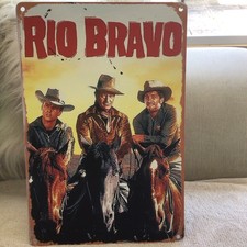 Rio Bravo Metal Wall Plaque Movie Poster John Wayne 