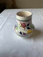 Vintage Poole Pottery Floral Vase 13 Cm VGC