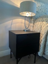Made.com Scandi Style Bedside Tables Pair. Painted Matt Black