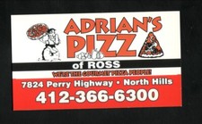 Adrian's Pizza Business Card North Hills, Pennsylvania